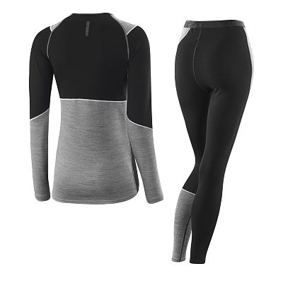 Превью Термобелье Комплект термобелья LOEFFLER Transtex Merino Women Black/Grey Melange